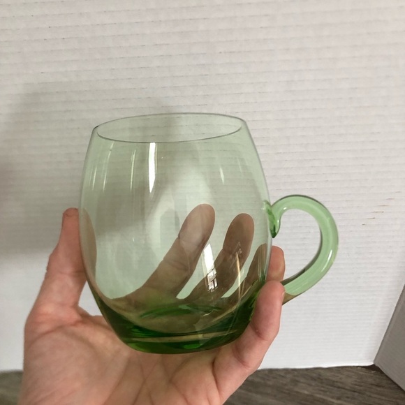 Hand Blown Green Glass Mug - Picture 8 of 8